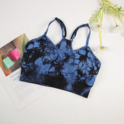 CHRLEISURE Γραβάτα Dye Yoga Σετ Γυναικεία Αθλητική Κοστούμι Ποδηλατικό σορτς με Σουτιέν για τρέξιμο Γυμναστήριο Ελαστική στολή γυμναστικής