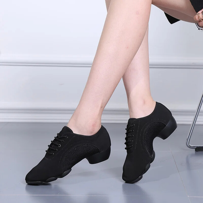 CLYFAN 34-46 Ανδρικά Παπούτσια Latin Dance Παπούτσια για ενήλικες Soft Teacher Dance Shoes Oxford Latin Παπούτσια Γυναικεία Υφασμάτινα Τακούνι 3cm