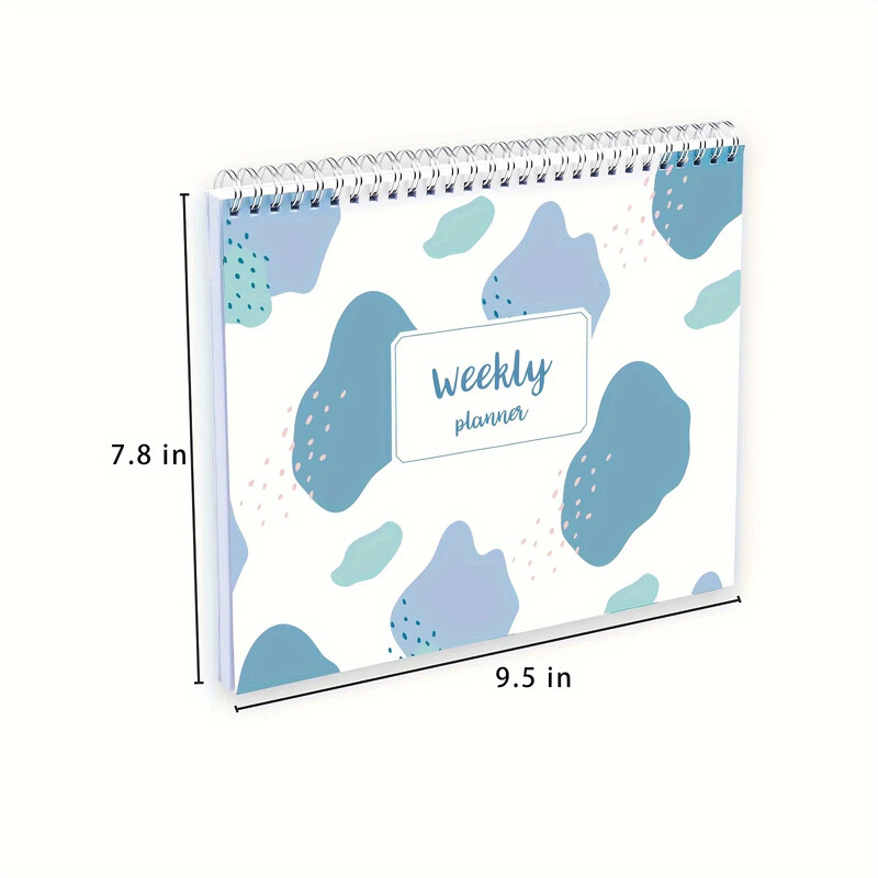 Σημειωματάριο Weekly Planner - Καθημερινή Εβδομαδιαία Ατζέντα 52 Φύλλων Οργάνωση Σημειωματάριου με Διάστημα Καθημερινό Πρόγραμμα Γευμάτων και Παρακολούθηση Συνήθειας