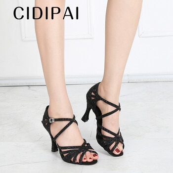 CIDIPAI Latin Dance Παπούτσια Γυναικεία Salsa Performance Ballroom Shiny Dance Shoes Indoor Party Παπούτσια Χρυσά γυναικεία παπούτσια γάμου