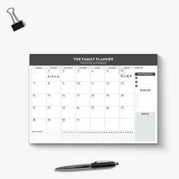 Weekly Planner Μηνιαίο Undated Agenda Programme Notebook Planner μελέτης Γραφική ύλη Σχολικά προμήθειες