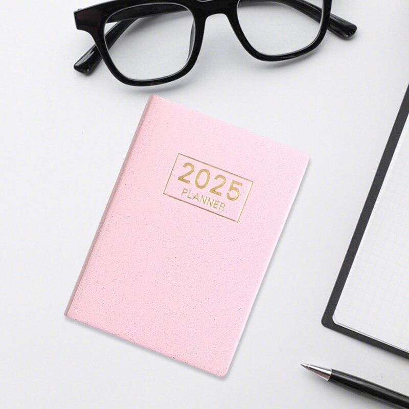 Σημειωματάριο Premium White Paper Notebook 2025 Pocket Size Faux Leather Notebook with Ink-resistant Paper Smooth Writing Journal for Sellers