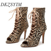 SWDZM Stilettos Sieviešu deju augstpapēžu kurpes balles latino deju kurpes Pole Party deju apavi meitenēm Sieviešu leopards Jauns