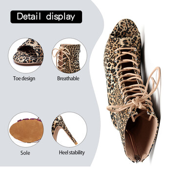 SWDZM Stilettos Women Dance High Heels Ballroom Latin Dance Shoes Pole Party Dance Shoes for Girls Ladies Leopard New