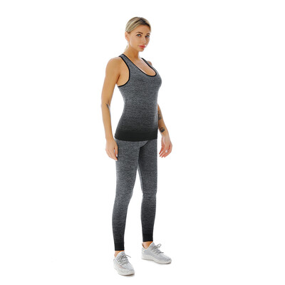 Sporta zāle Apģērbs Sieviešu Joga Legingi Fitness Sieviešu Tērpi Sporta Topi Valkā Divdaļīgu sporta apģērbu Komplekti Treniņa tērps Zeķubikses Treniņtērps