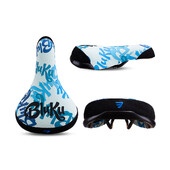 Funsea velosipēda sēdeklis Wheelie silikona apdrukas sēdeklis velosipēdiem Flannelette velosipēdu sēdekļi izšūšanas logotips 8 mm sliede