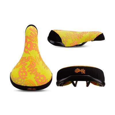 Funsea velosipēda sēdeklis Wheelie silikona apdrukas sēdeklis velosipēdiem Flannelette velosipēdu sēdekļi izšūšanas logotips 8 mm sliede