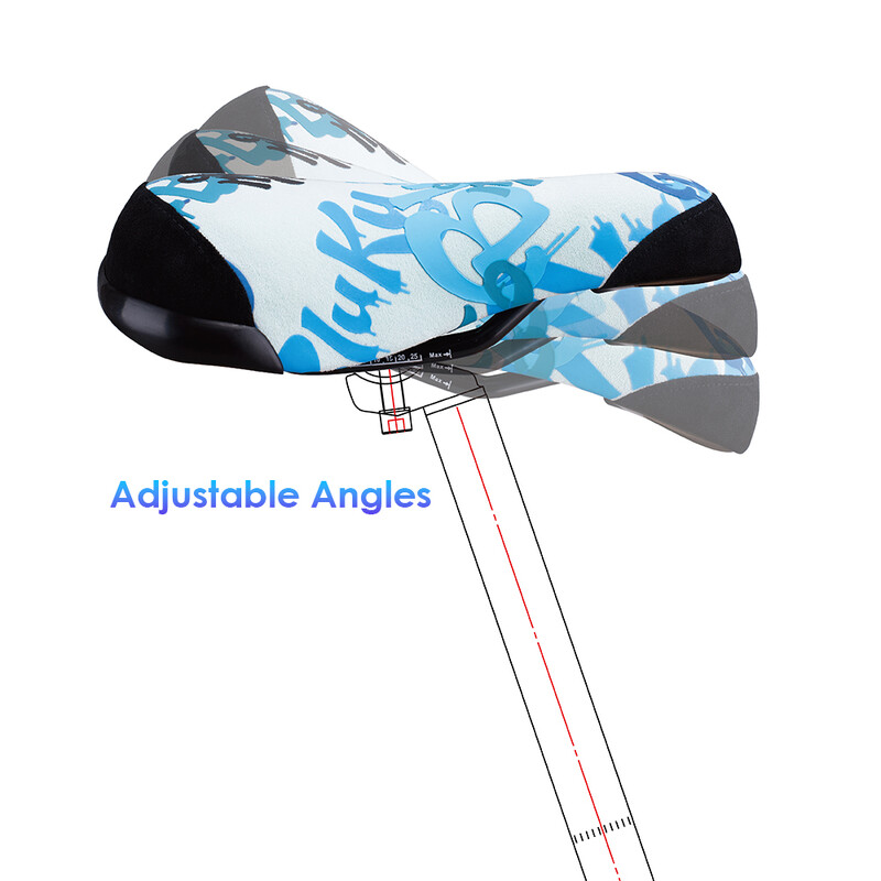 Funsea Bicycle Saddle Wheelie κάθισμα εκτύπωσης σιλικόνης για ποδήλατα Flannelette Καθίσματα ποδηλάτου κέντημα λογότυπο 8mm Ράγα