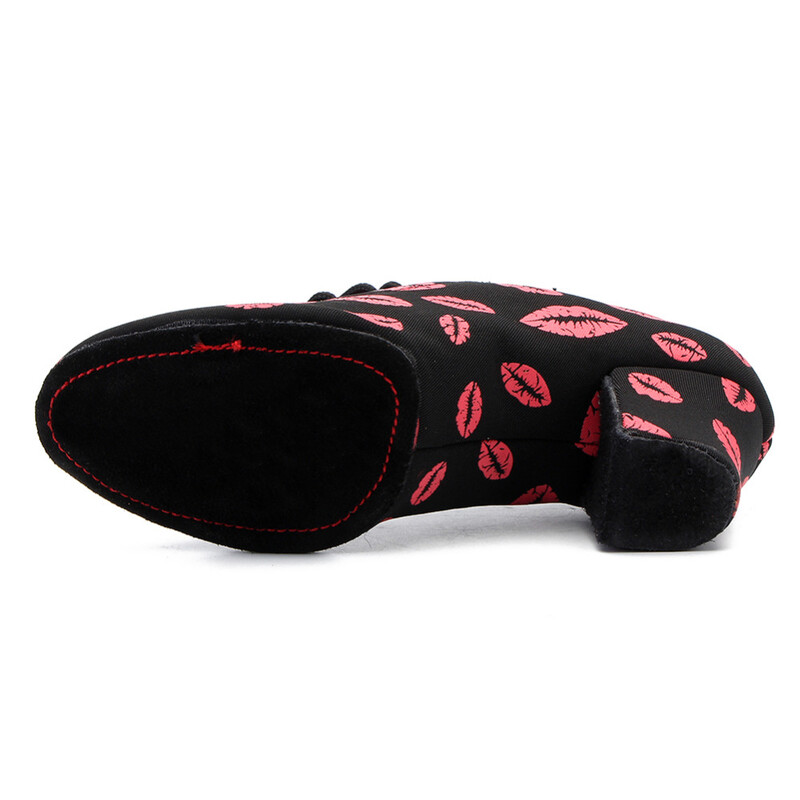 Επώνυμα λάτιν παπούτσια χορού Μοντέρνα γυναικεία παπούτσια χορού τανγκό για κορίτσια Γυναικεία αθλητικά παπούτσια για ζευγάρια Κόκκινα χείλη Παπούτσια χορού 3cm και τακούνι 5cm