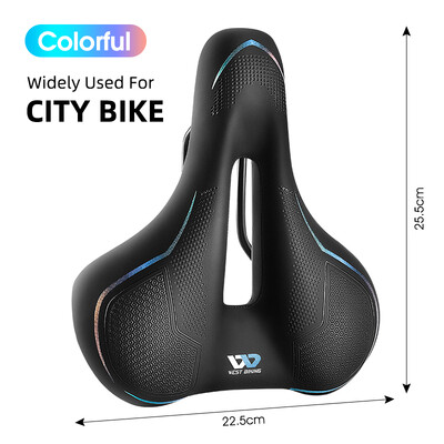 WEST BIKING MTB Velosipēdu Velosipēdu Seglu sliede Dobs Elpojošs Absorbcijas Lietus necaurlaidīgs Mīksts Ērts Sūklis Ikdienas Riteņbraukšanas Ceļa Sēdeklis