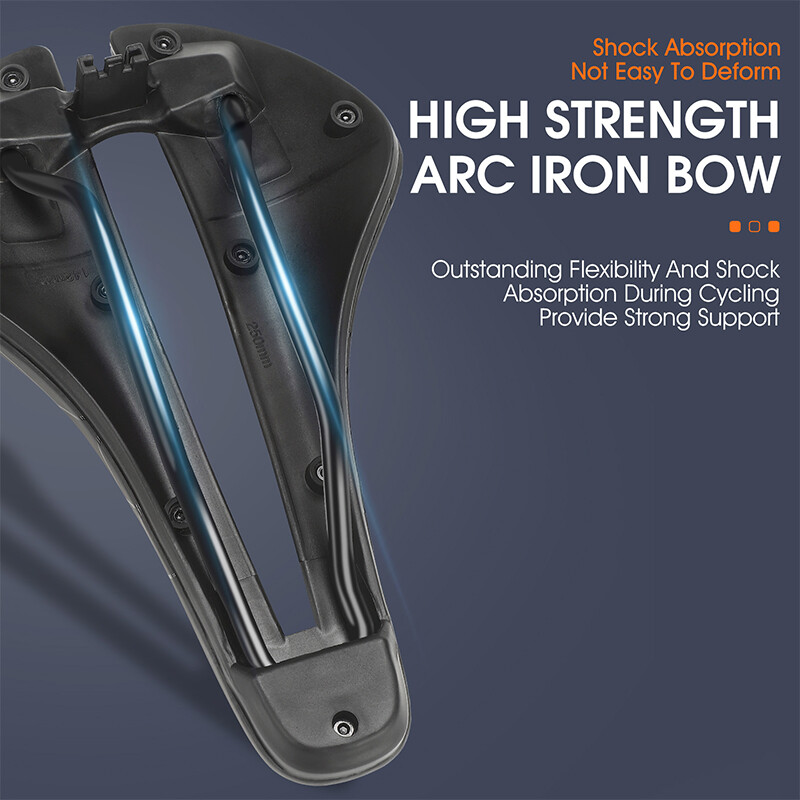 WEST BIKING Κοίλη σέλα ποδηλάτου PU Αδιάβροχη αεροδυναμική μαξιλάρι ποδηλάτου με απορρόφηση κραδασμών Ποδηλατικό κάθισμα MTB Αξεσουάρ ποδηλάτου δρόμου