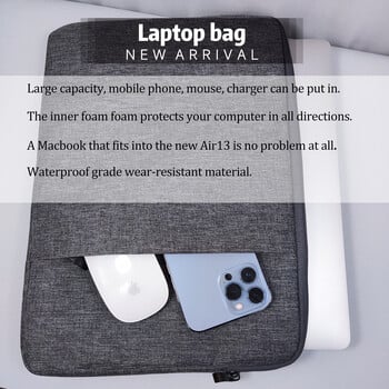 Τσάντα φορητού υπολογιστή για Macbook Air m2 Case 13 13.3 14 15 16 Inner Bladder For Macbook Pro Air M1 Τσάντα Lenovo Dell HP Huawei Xiaomi Denim