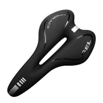 Bike Saddle Gel MTB Mountain Road Велосипедна седалка за мъже, жени PU кожена силиконова удобна мека удароустойчива велосипедна възглавница