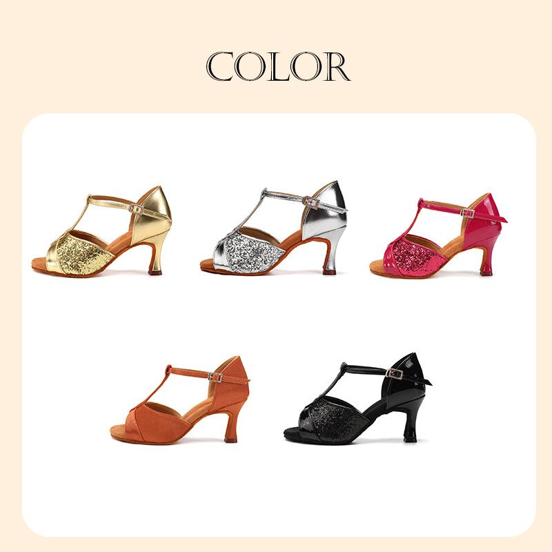 Νέα Latin Dance Παπούτσια για Γυναικεία/Γυναικεία/Κοριτσά/5 Χρώματα/Tango Pole Dancing Παπούτσια χορού με τακούνι 7cm και 5cm