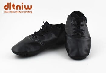 Разпродажба Деца 28-45 PU кожени джаз обувки Дамски танцови damen schuhe Design Soft Lace Up Lady Practice Teacher Ballet Jazz Ballet Shoes