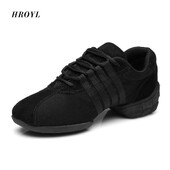 HROYL Dance kedas Unisex sporta deju apavi Sieviešu meitenes Mūsdienu sporta Hip Hop Džeza kedas Kurpes Salsa Square Deju apavi