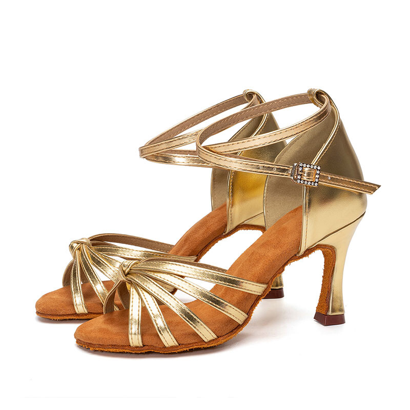SWDZM Αίθουσα χορού Γυναικεία λάτιν Παπούτσια χορού Tango Γυναικεία παπούτσια χορού μαύρα καφέ Salsa παπούτσια χορού για κορίτσια Μαλακή σόλα Ψηλοτάκουνα σανδάλια