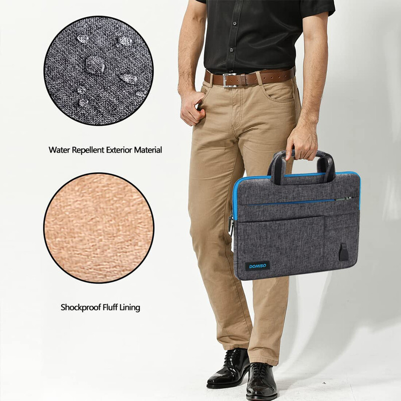 DOMISO 10", 13", 14", 156", 17" ιντσών, πολυλειτουργικό μανίκι φορητού υπολογιστή, επαγγελματικό χαρτοφύλακα Messenger με θύρα φόρτισης USB