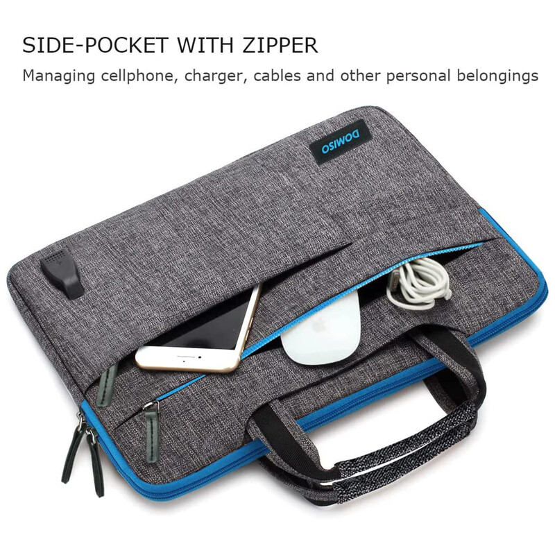 DOMISO 10", 13", 14", 156", 17" ιντσών, πολυλειτουργικό μανίκι φορητού υπολογιστή, επαγγελματικό χαρτοφύλακα Messenger με θύρα φόρτισης USB