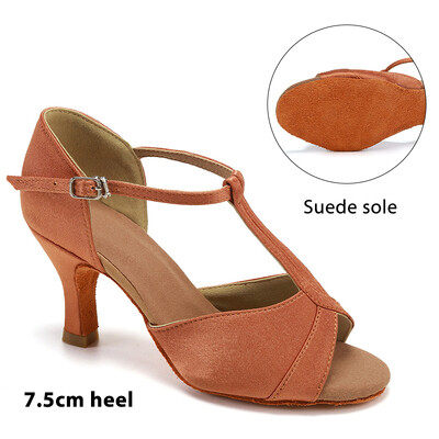 Sieviešu deju apavi dejošanai Sievietēm/meitenēm/dāmu balles zālei Latin Modern Tango&Salsa 5,5/7,5 CM Deju apavi ar papēžu treniņu sandales
