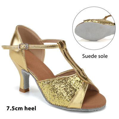 Sieviešu deju apavi dejošanai Sievietēm/meitenēm/dāmu balles zālei Latin Modern Tango&Salsa 5,5/7,5 CM Deju apavi ar papēžu treniņu sandales