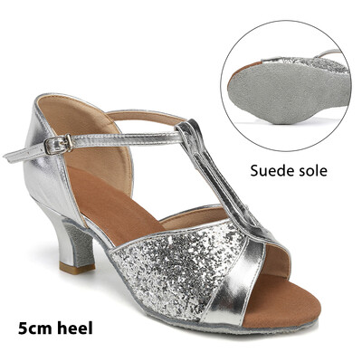 Sieviešu deju apavi dejošanai Sievietēm/meitenēm/dāmu balles zālei Latin Modern Tango&Salsa 5,5/7,5 CM Deju apavi ar papēžu treniņu sandales