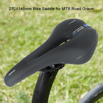 R722 Bike Saddle Road MTB Hollow Bicycle Seat 270X145mm Дишаща черна PU велосипедна възглавница Мека състезателна велосипедна седла Части за велосипед