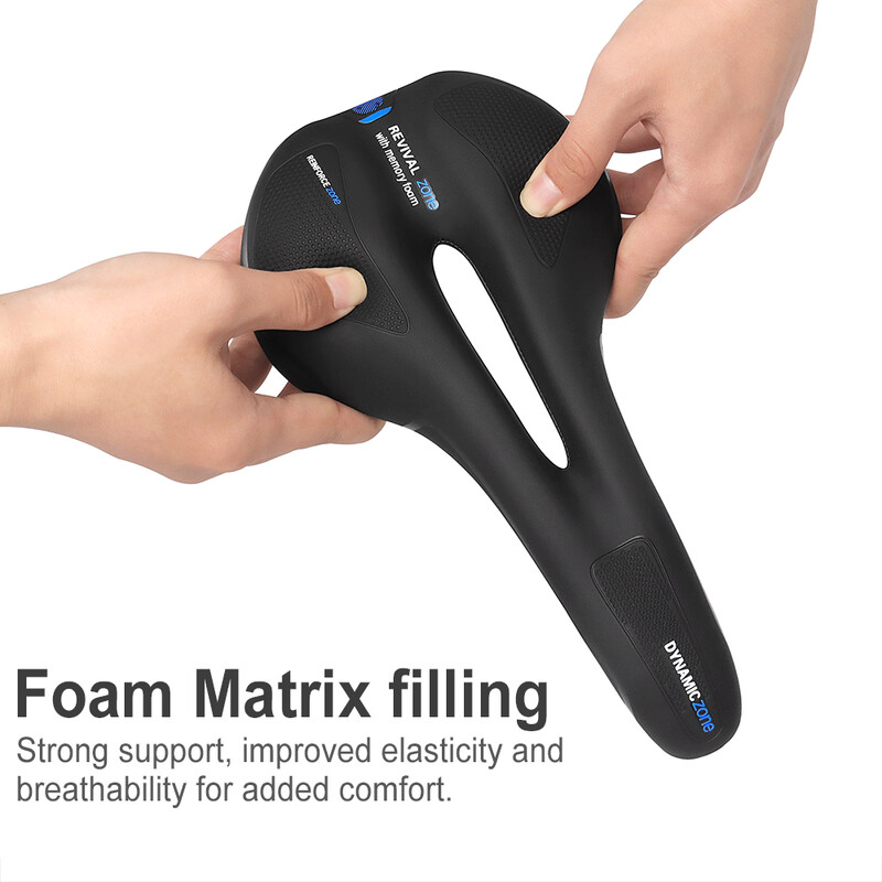 R722 Bike Saddle Road MTB κοίλο κάθισμα ποδηλάτου 270X145mm Αναπνεύσιμο Μαύρο PU Bike Cushion Soft Race Ανταλλακτικά ποδηλάτου σέλας ποδηλάτου