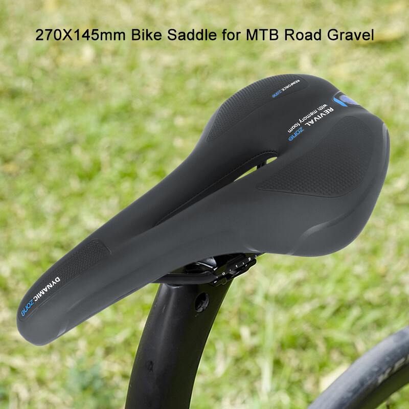R722 Bike Saddle Road MTB κοίλο κάθισμα ποδηλάτου 270X145mm Αναπνεύσιμο Μαύρο PU Bike Cushion Soft Race Ανταλλακτικά ποδηλάτου σέλας ποδηλάτου