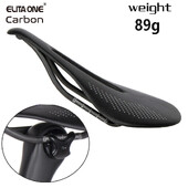ELITAONE Road/Mtb velosipēda sēdeklis 240x143mm oglekļa šķiedras apaļais sliede 7*7mm īpaši viegls 89g 3143ER