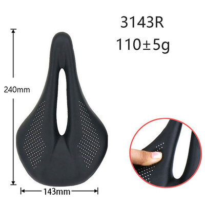 ELITAONE Road/Mtb velosipēda sēdeklis 240x143mm oglekļa šķiedras apaļais sliede 7*7mm īpaši viegls 89g 3143ER