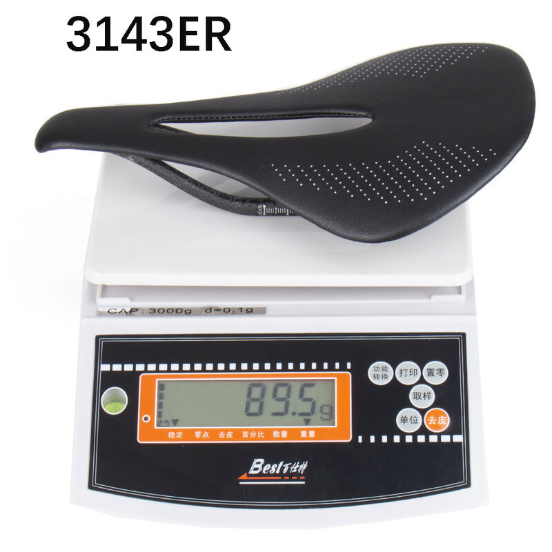 ELITAONE Road/Mtb Bike Saddle 240x143mm Carbon Fiber Round Rail 7*7mm Super Light 89g 3143ER