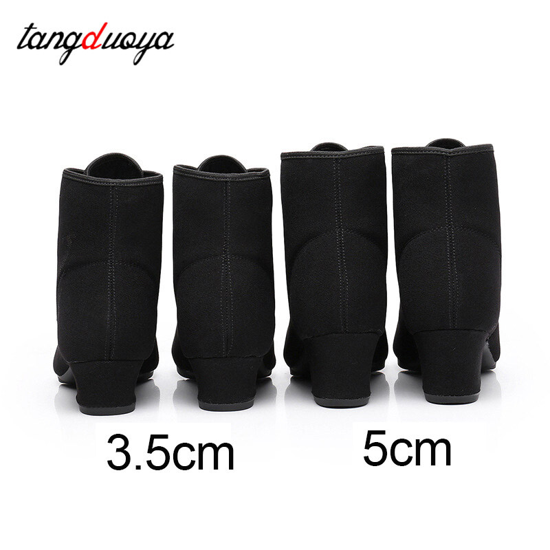 Νέα γυναικεία χορευτικά λάτιν παπούτσια χορού Τζαζ Μοντέρνα παπούτσια χορού Ψηλά κορυφαία μπότες χορού Μαύρα αθλητικά αθλητικά τζαζ χορευτικά αθλητικά παπούτσια