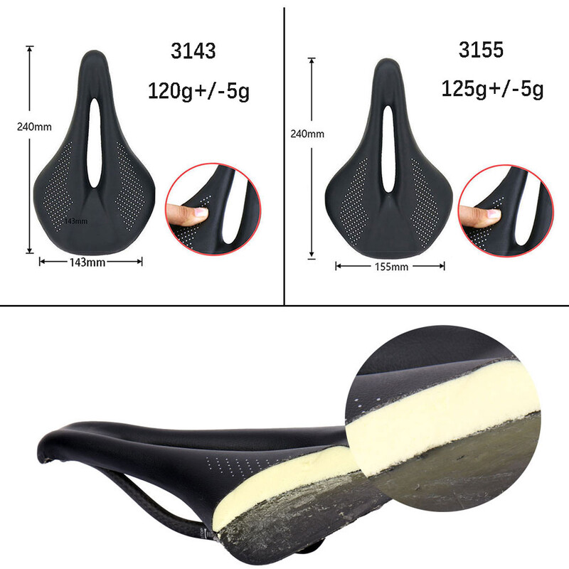 ELITA ONE Carbon Saddle MTB/Road Bike Saddle Super Light Leather Carbon Cushions 96g