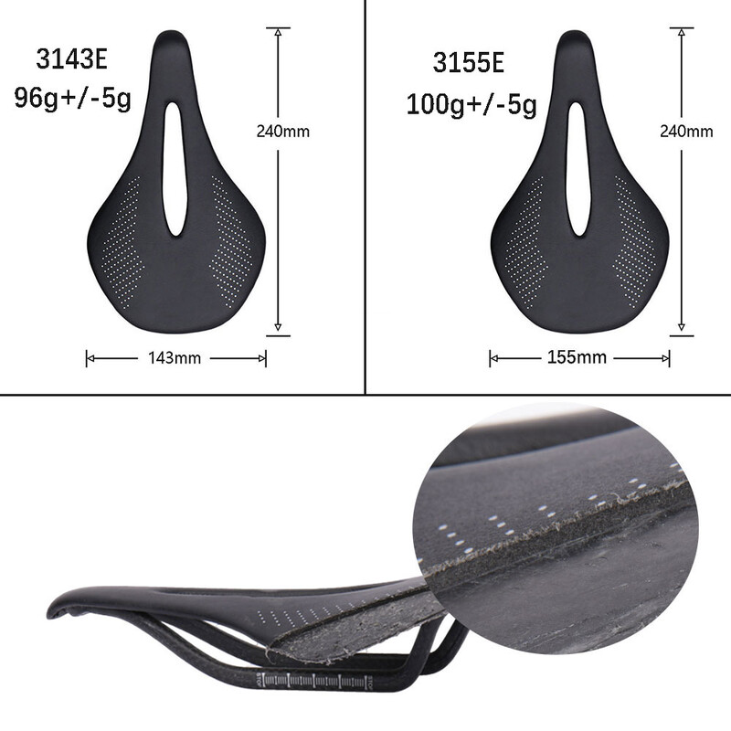 ELITA ONE Carbon Saddle MTB/Road Bike Saddle Super Light Leather Carbon Cushions 96g