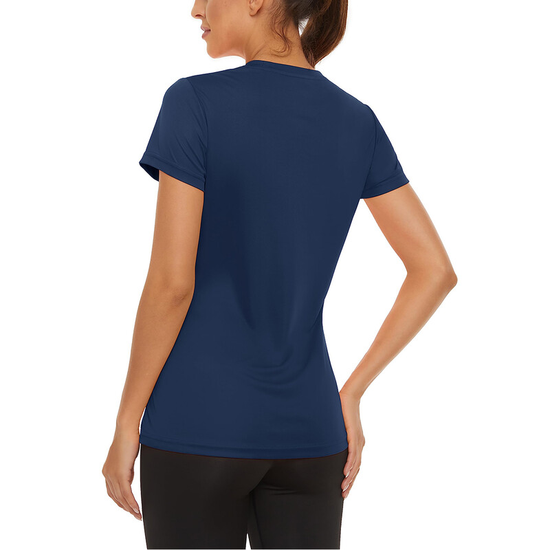 MAGCOMSEN moteriški marškinėliai trumpomis rankovėmis, UPF 50+ apsauga nuo saulės greitai išdžiūvusi, drėgmę sugerianti kasdieninė vasarinė marškinėlė