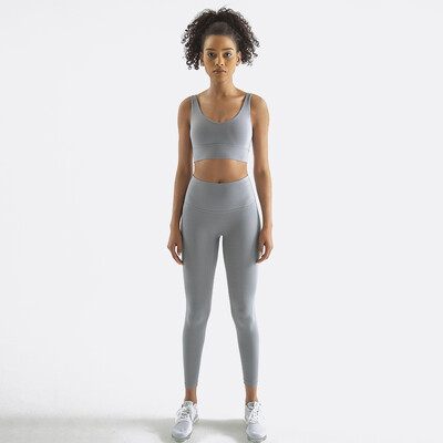 SOISOU neilona treniņtērpi Sieviešu jogas komplekts sporta tērps sporta zāle fitnesa krūšturi legingi Sieviešu atpūtas apģērbi Crop Tops Sexy 18 Colors