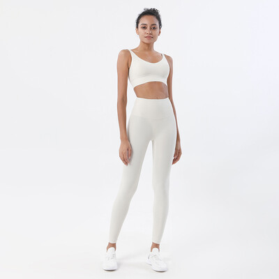 SOISOU neilona treniņtērpi Sieviešu jogas komplekts sporta tērps sporta zāle fitnesa krūšturi legingi Sieviešu atpūtas apģērbi Crop Tops Sexy 18 Colors