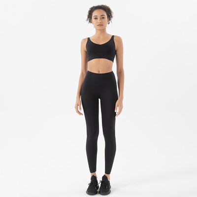 SOISOU neilona treniņtērpi Sieviešu jogas komplekts sporta tērps sporta zāle fitnesa krūšturi legingi Sieviešu atpūtas apģērbi Crop Tops Sexy 18 Colors