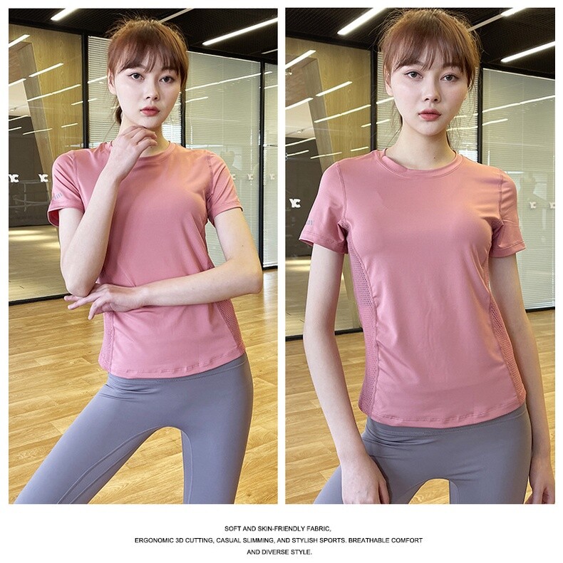 Moterų sportinė apranga Jogos drabužiai Moteriški sportiniai marškinėliai didesnio dydžio viršutiniai kūno rengybos drabužiai bėgimui