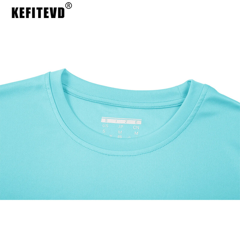 KEFITEVD vasaras UPF 50+ T-krekls sieviešu ātri nožūst skriešanas krekli ar īsām piedurknēm Sporta zāles Sprot pārgājienu t-ī skriešanas joga, UV aizsardzība, augšdaļa