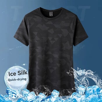 Дамска тениска с къси ръкави Ice Silk без белези Лятна удобна и прохладна тениска за бягане на открито Бързосъхнеща спортна тениска за двойка