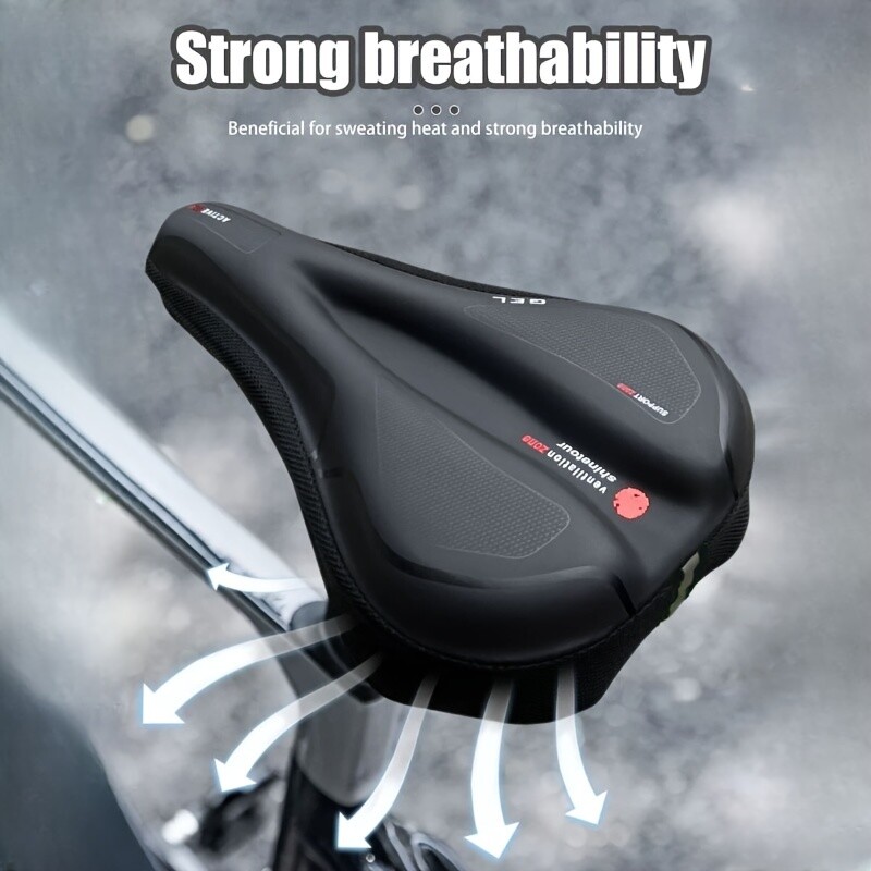 Velosipēda silikona velosipēda sēdekļa spilvens, ūdensizturīgs, sabiezināts, triecienizturīgs, īpaši mīksts velosipēda sēdekļa pārvalks, Mtb seglu sēdekļa krēsls