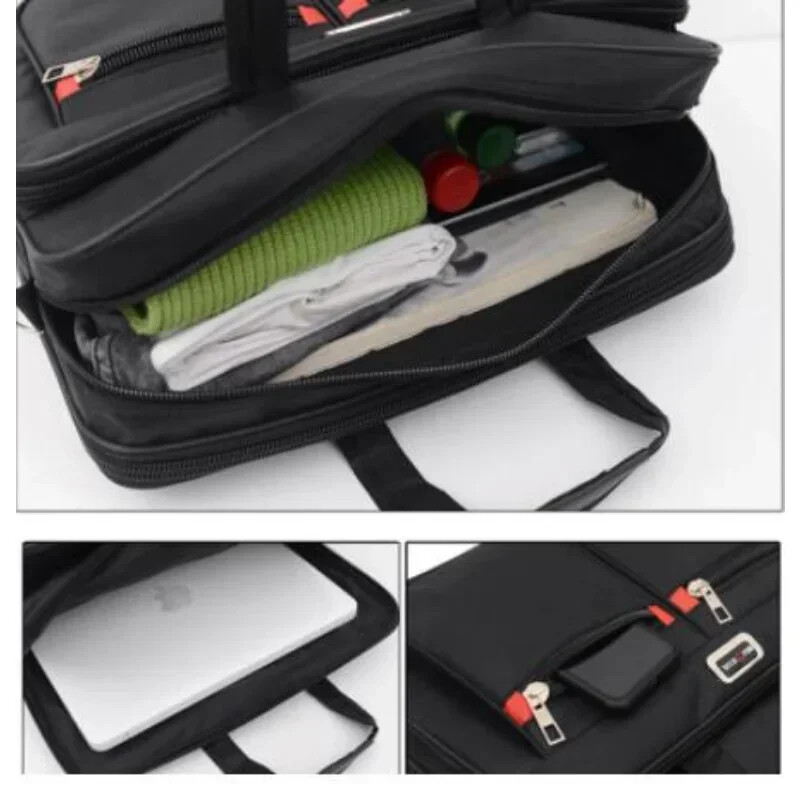 Vienkārša Tote vīriešu biznesa portfelis rokassomiņa 15,6 collu klēpjdatoru somām Lielas ietilpības plecu somām Ceļojumu piezīmjdatora kurjera soma