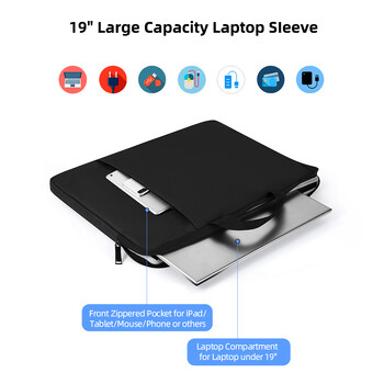 Чанта за лаптоп Cdisplay 19 инча Издръжлива ръчна чанта за пътуване Удароустойчив защитен калъф за компютър с дръжка Голям капацитет