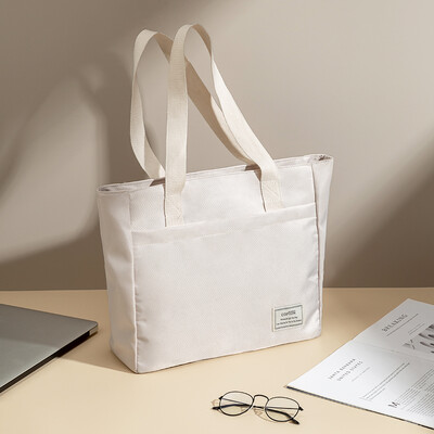 Triecienizturīgs Canvas sieviešu klēpjdatoru soma 14 collu priekš Macbook Air Pro Huawei Dell ASUS Acer XiaoMi HP piezīmjdatoru rokassomu portfelis