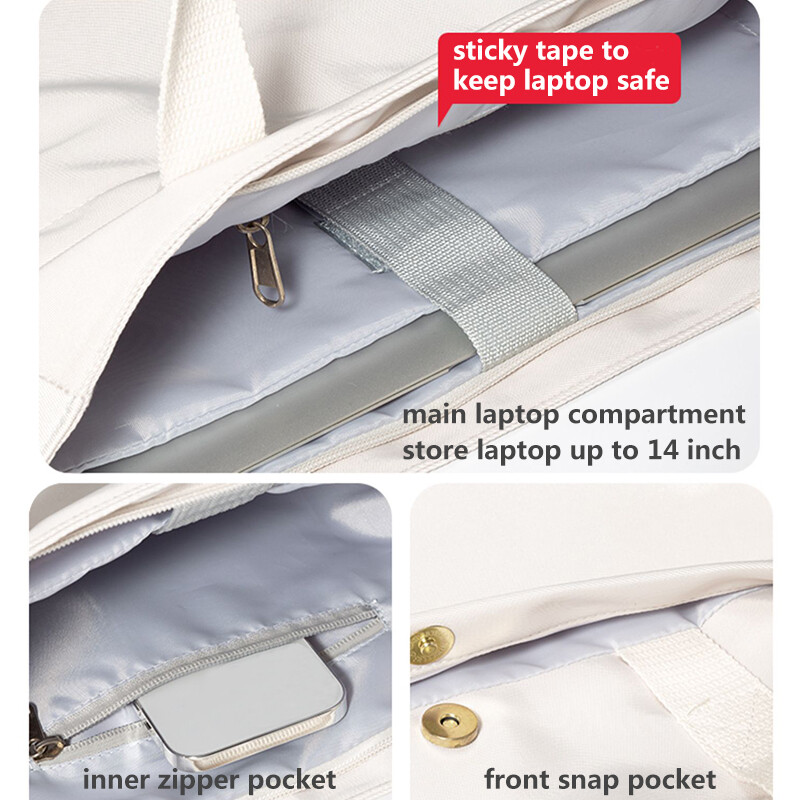 Triecienizturīgs Canvas sieviešu klēpjdatoru soma 14 collu priekš Macbook Air Pro Huawei Dell ASUS Acer XiaoMi HP piezīmjdatoru rokassomu portfelis