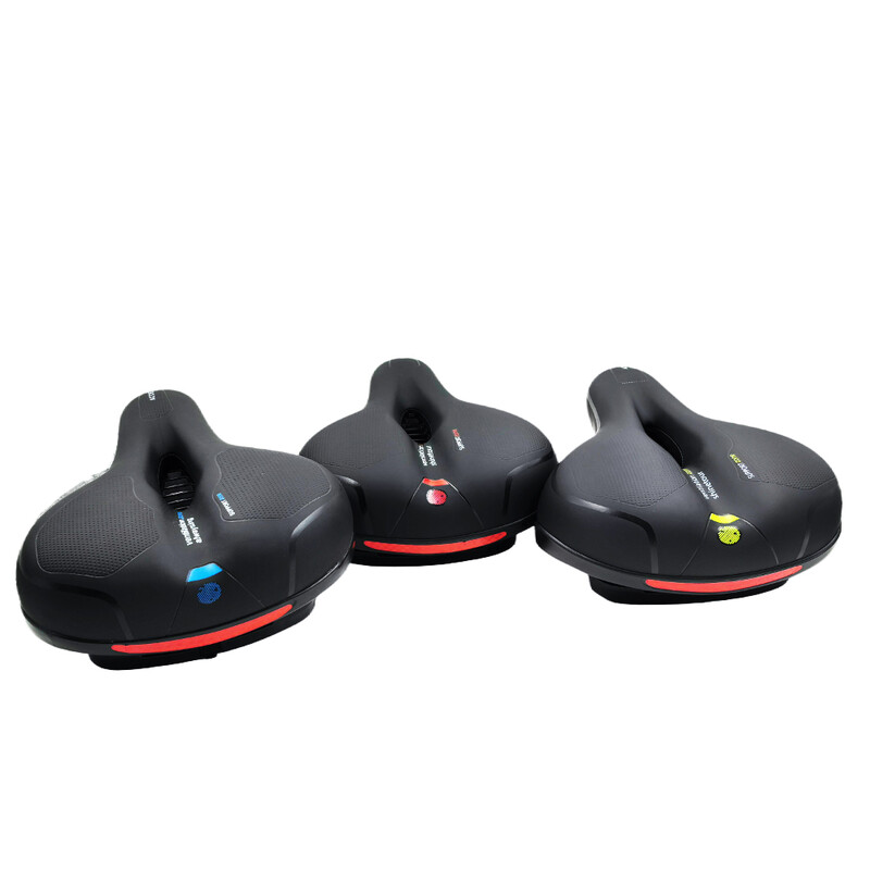 Dobi elpojoši velosipēda sēdekļi vīriešiem sievietēm, MTB šosejas velosipēda sēdekļu amortizatori, komfortabls velosipēda sēdekļa drošības brīdinājums