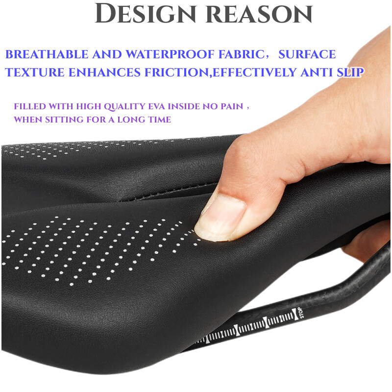 Ādas oglekļa sēdeklis MTB/Road 143/155MM velosipēda sēdeklis īpaši viegls ādas oglekļa spilveni oglekļa sliedes velosipēda sēdeklis