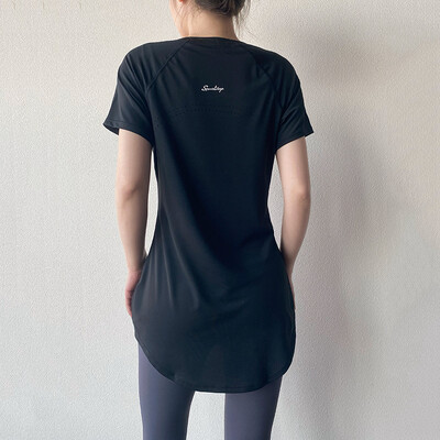 Sporta apģērbs Woman Gym 2024 Jogas Apģērbs Sieviešu T-krekls Īsām piedurknēm Ātri Dry Fitness Tops Elpojošs Slim Mut Cover Skriešanas krekls
